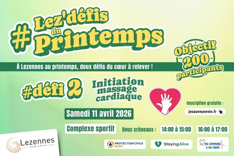 Lez' défis du Printemps 2026 - Initiation aux massages cardiaques